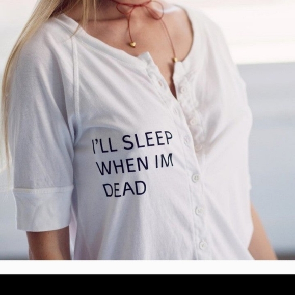 Nwt! Daydream nation white romper " I'llsleep when I am dead" - Picture 7 of 7